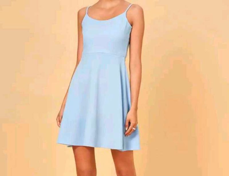 Sky Blue Mini Dress