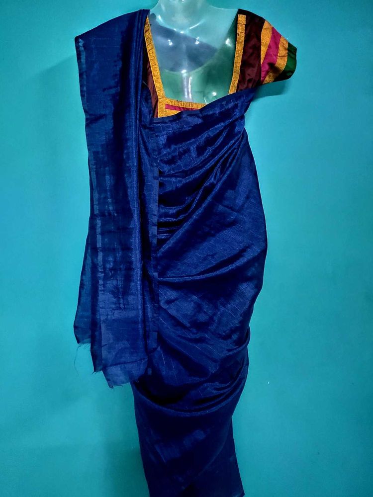 Blue color Silk Saree