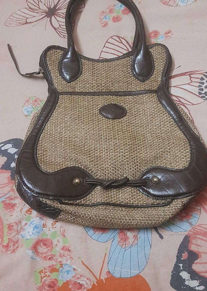 Holii Brand Jute Leather Bag