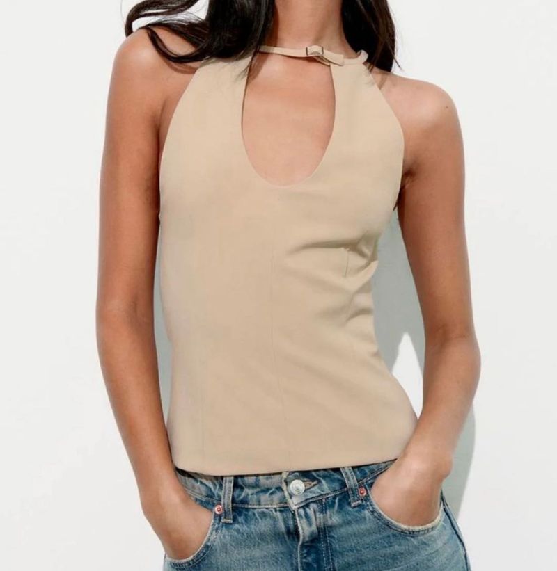 Elegant Halter Neck Top