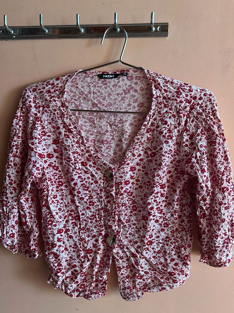 Floral Print Crop Top