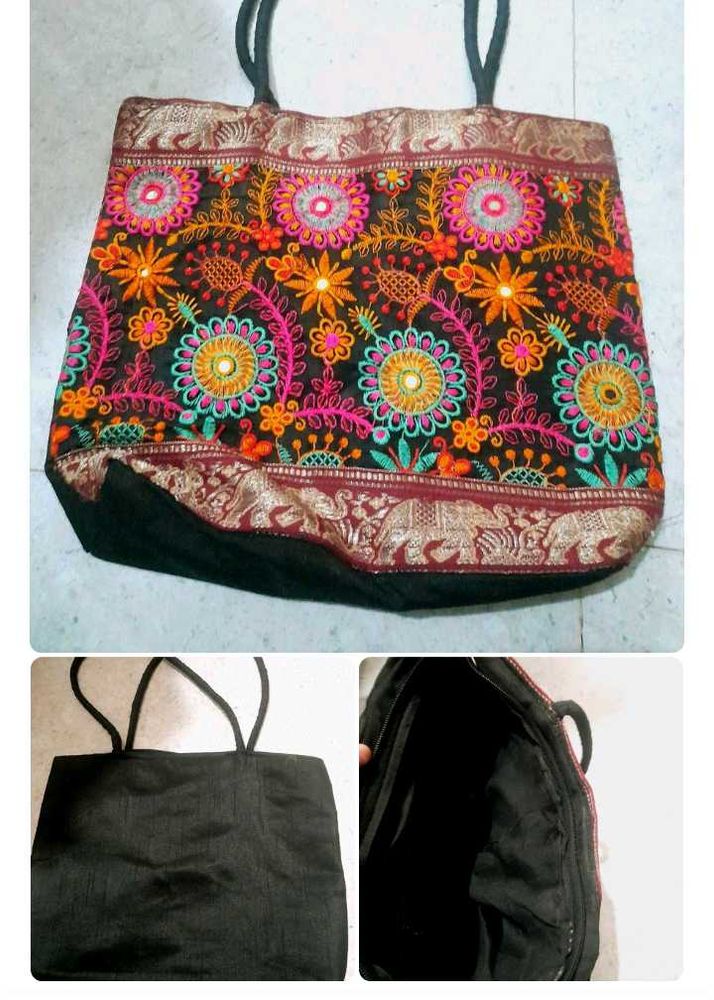 Embroidered Tote Bag