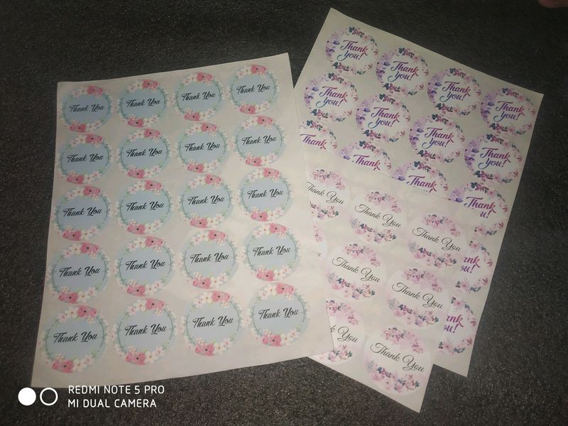 Thank You Sticker Lebels 50