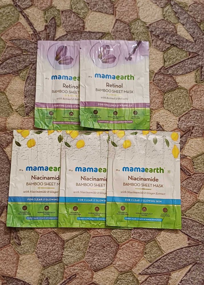 MAMAEARTH SHEET MASK (PACK OF 5)