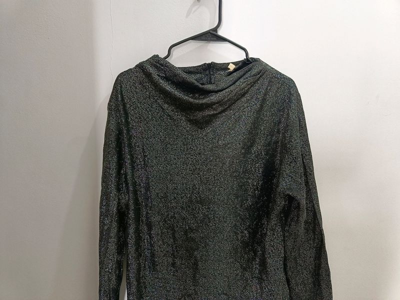 Sparkle Cowl Sequin Top