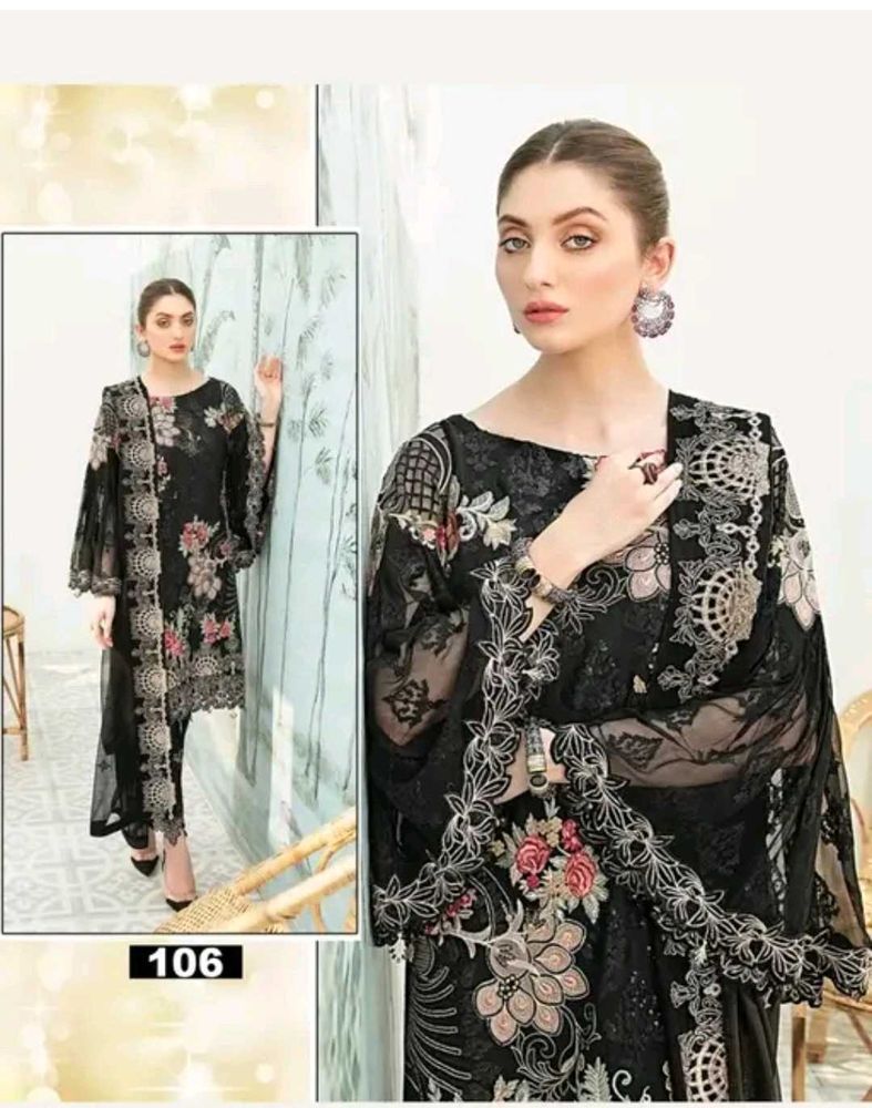 Elegant Purple Embroidered Pakistani Suit And Dupa