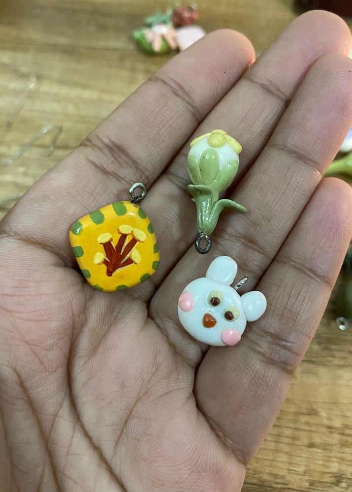 Handmade clay charms