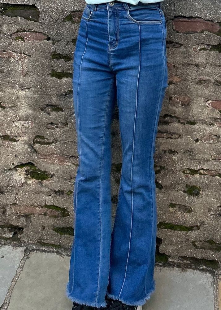 Flared Bootcut Denim Jeans