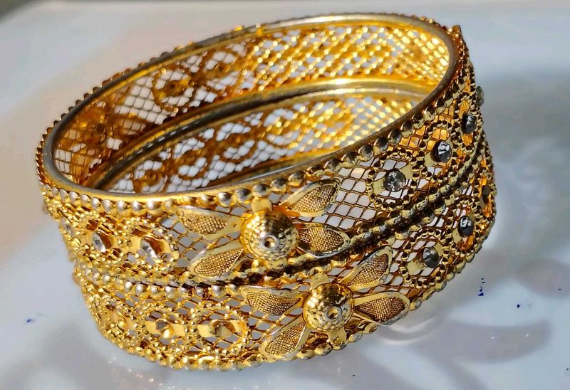 Golden Oxidised Bangles