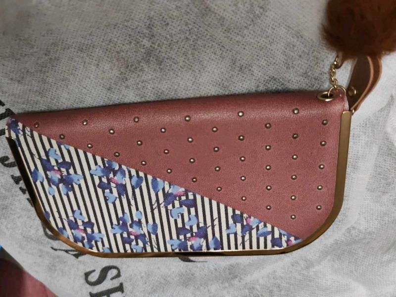 Floral &amp; Striped Clutch