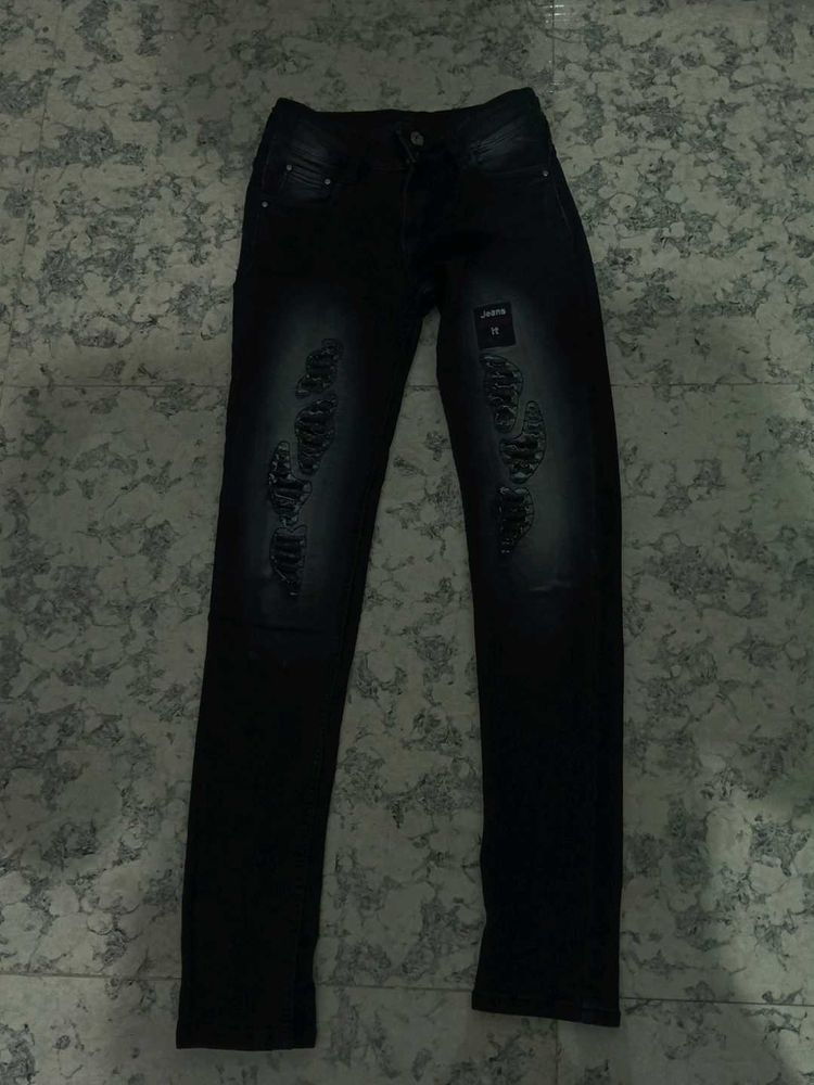 Z Black Skinny Ripped Jeans