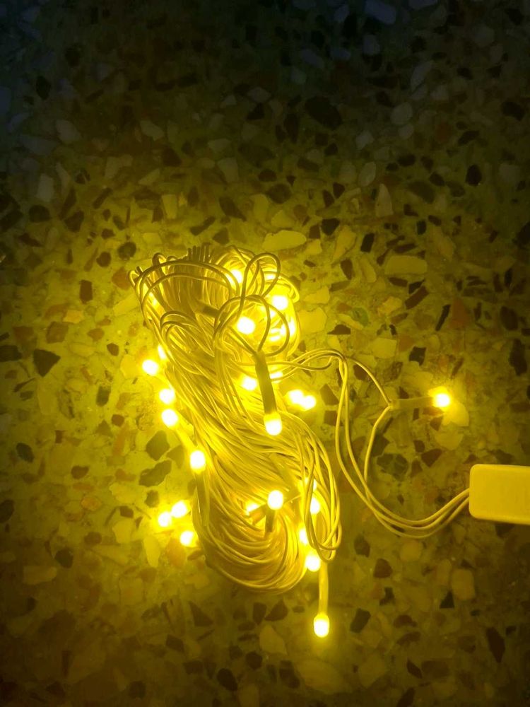 2 Pices 60 Miters Yellow Led fairy Lights