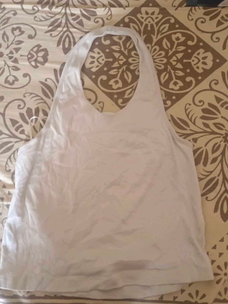 White Halter Top