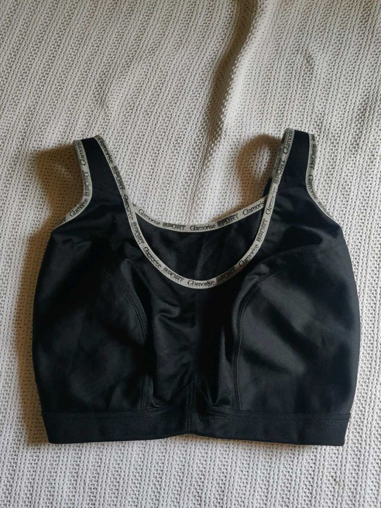 GLAMORISE Black Sports Bra