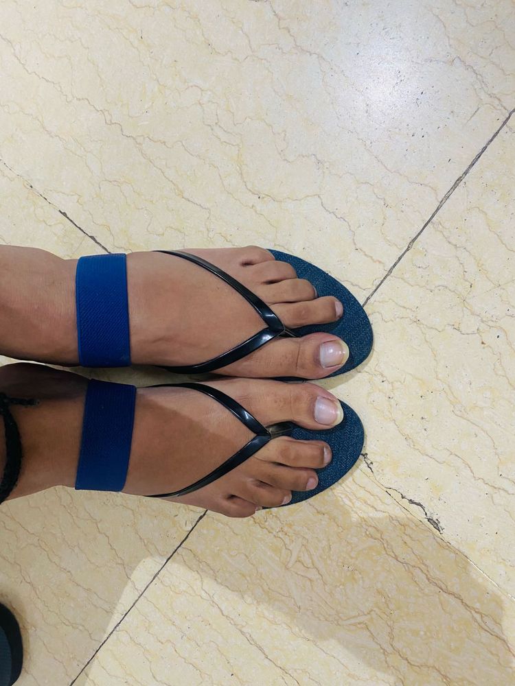 Jeans Material Toe Heels