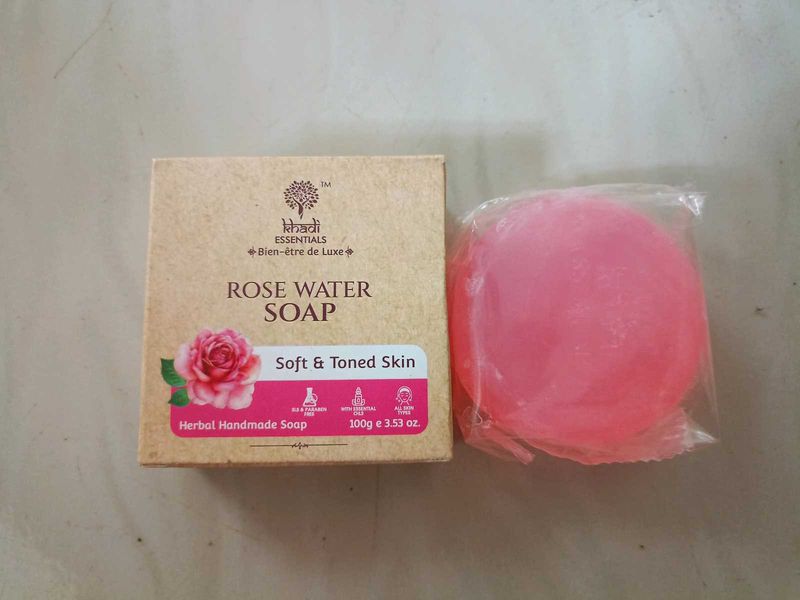 Khadi Rose Water Soap