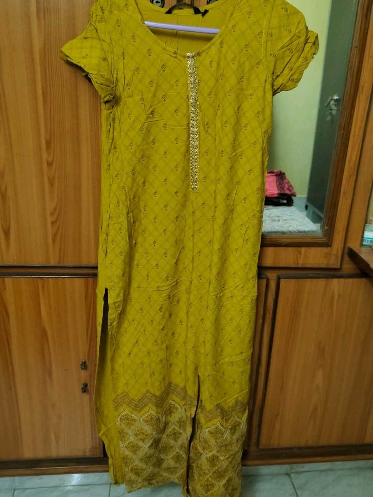 Elegant Mustard Kurta