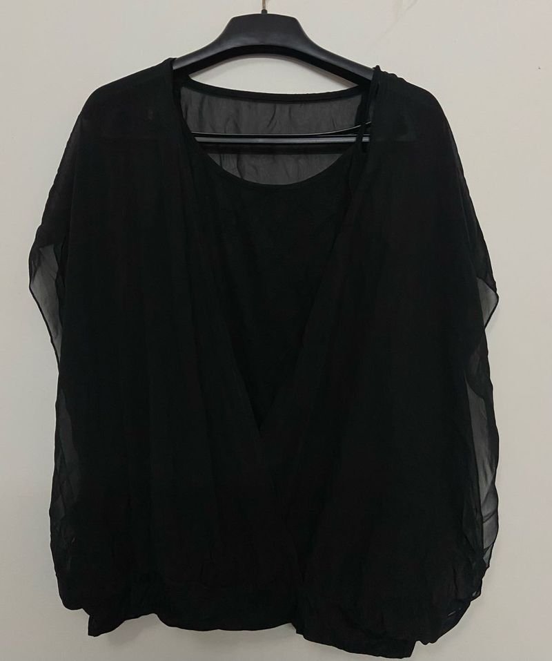 Kaftan-Style Top with Attached Spaghetti