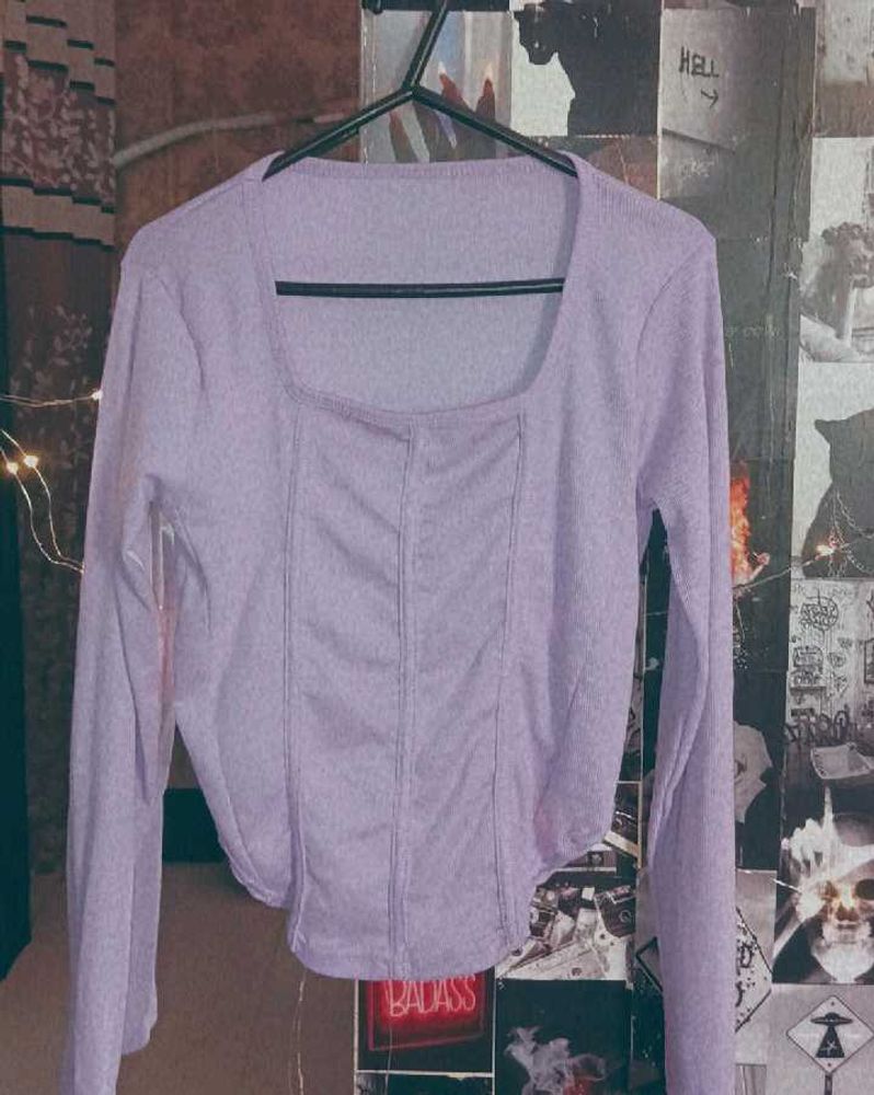 lavender purple corset top