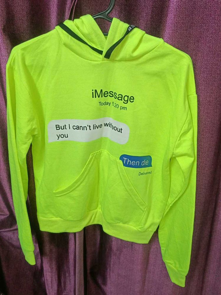 Neon Green Graphic Hoodie