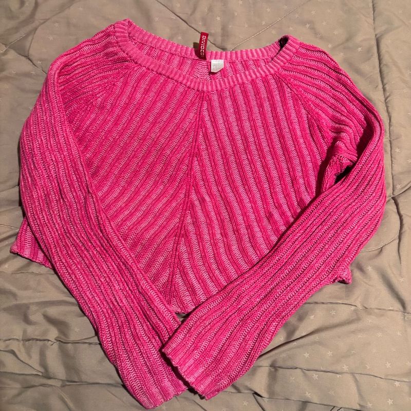 Hot Pink Cropped Sweater