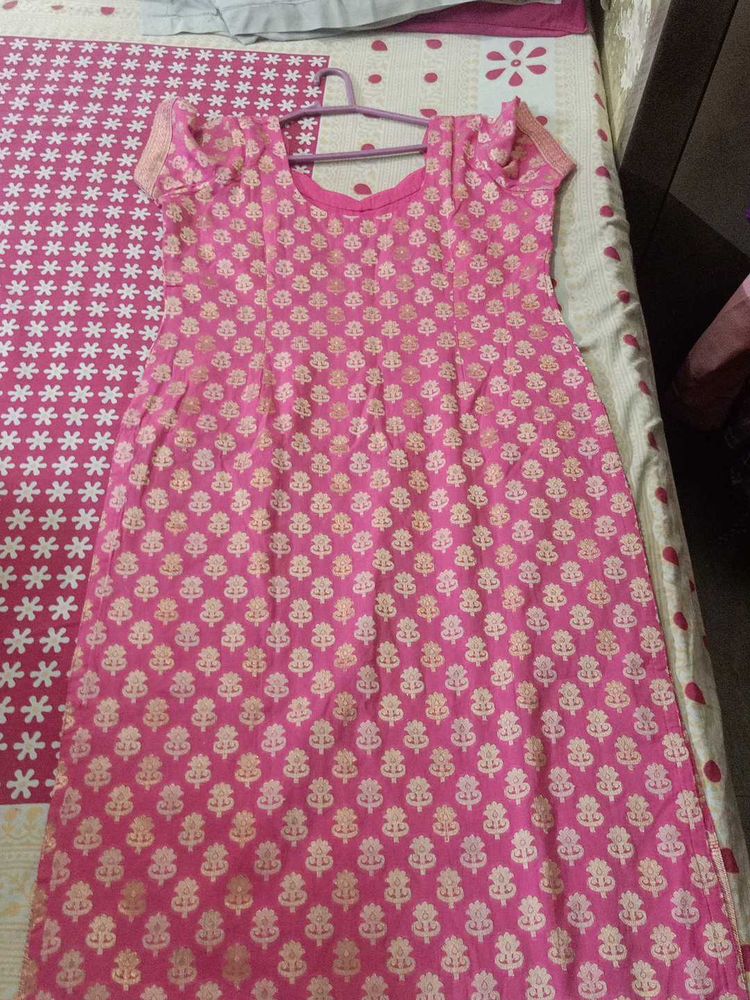 Pink Printed Kurta Set