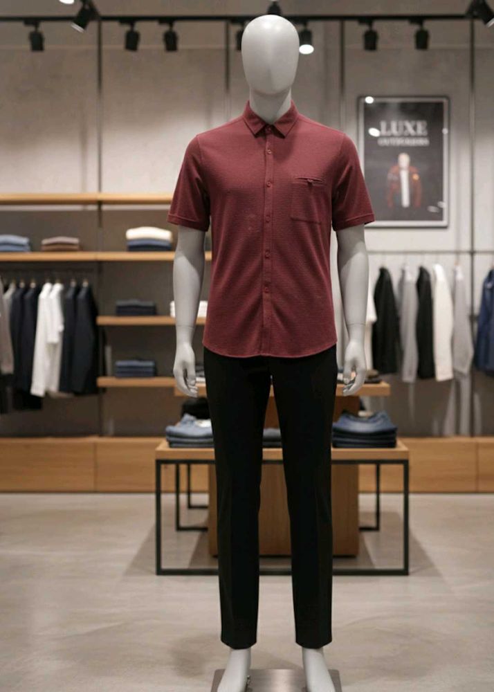 Maroon Short Sleeve Shirt