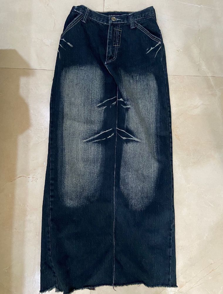 🔔Y2K Vintage Wash Denim Maxi Skirt🔔