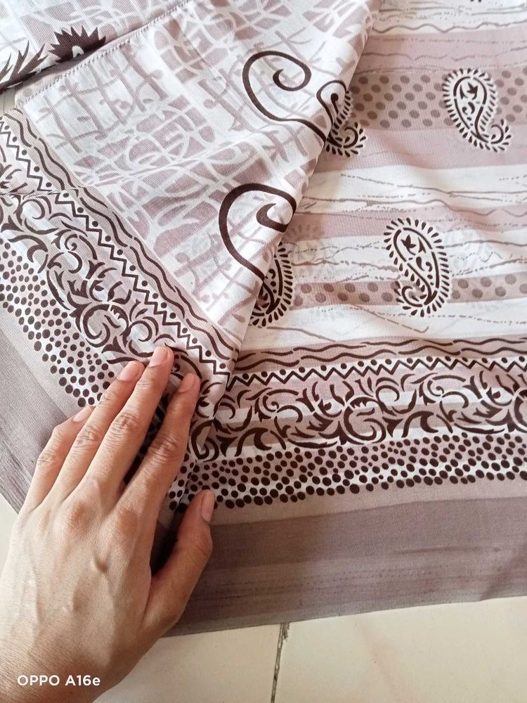 2 White Saree Combo