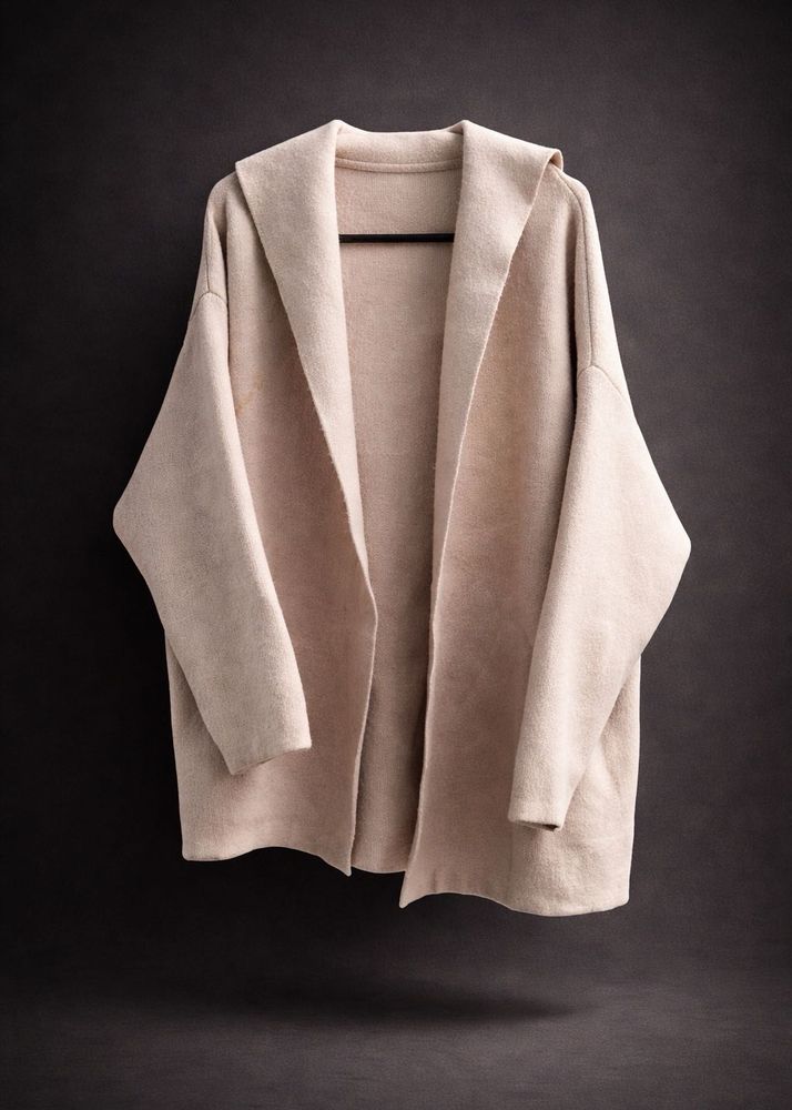 Hooded Open-Front Cardigan