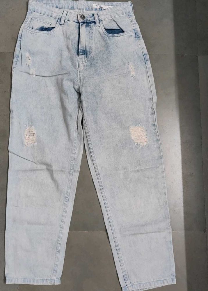 Distressed Light Wash Jeans