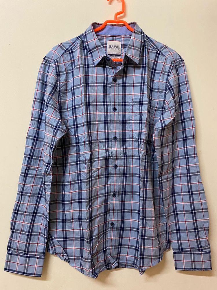 Blue Plaid Shirt