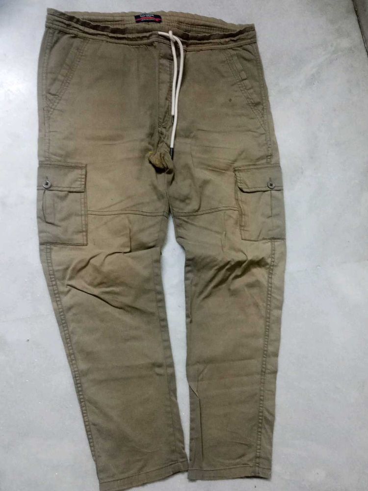 Khaki Cargo Joggers