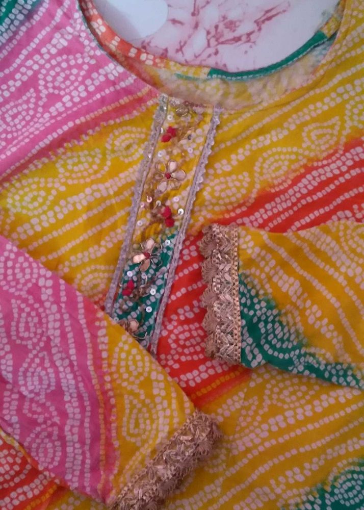 Bandhani Print Kurti🌈