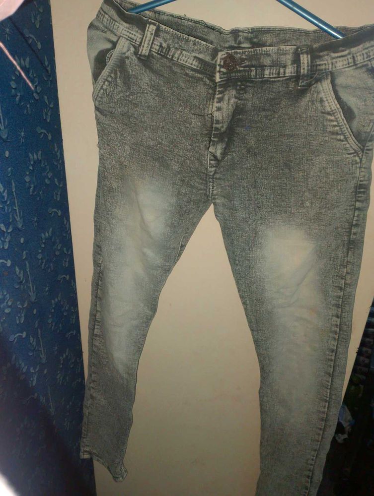 Stylish Grey Denim Jeans