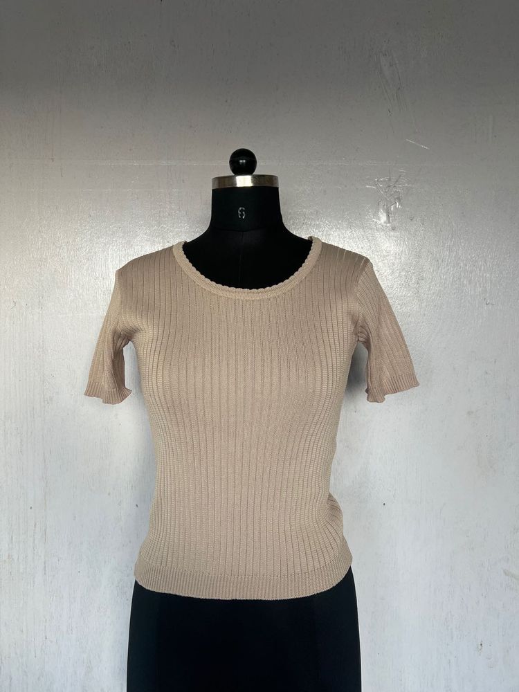 Ribbed Knit Top - Neutral Staple