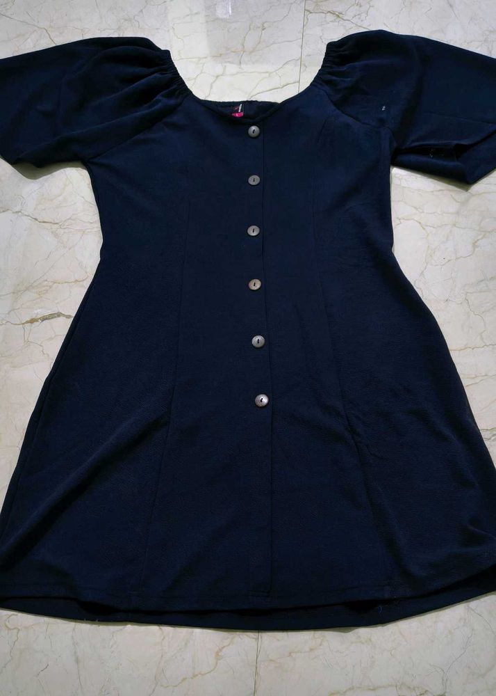 Cute Navy Mini Dress (L Size)