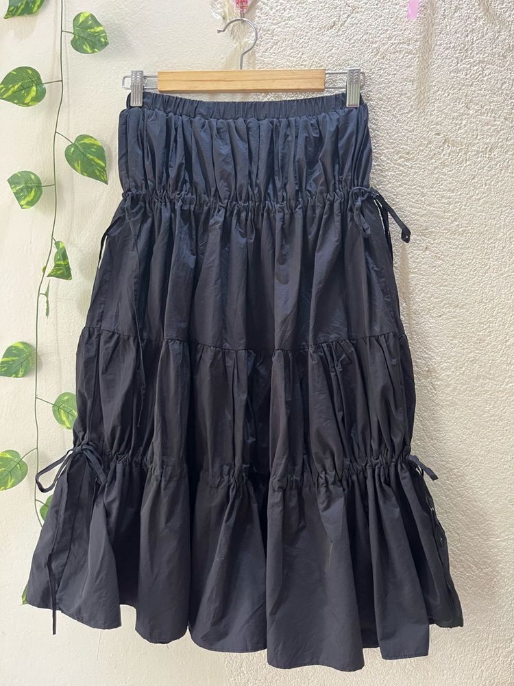 Ribbon Knot Ruffle  Skirt