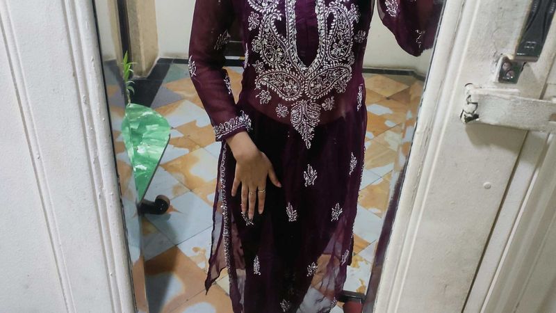 Winecolour Kurta