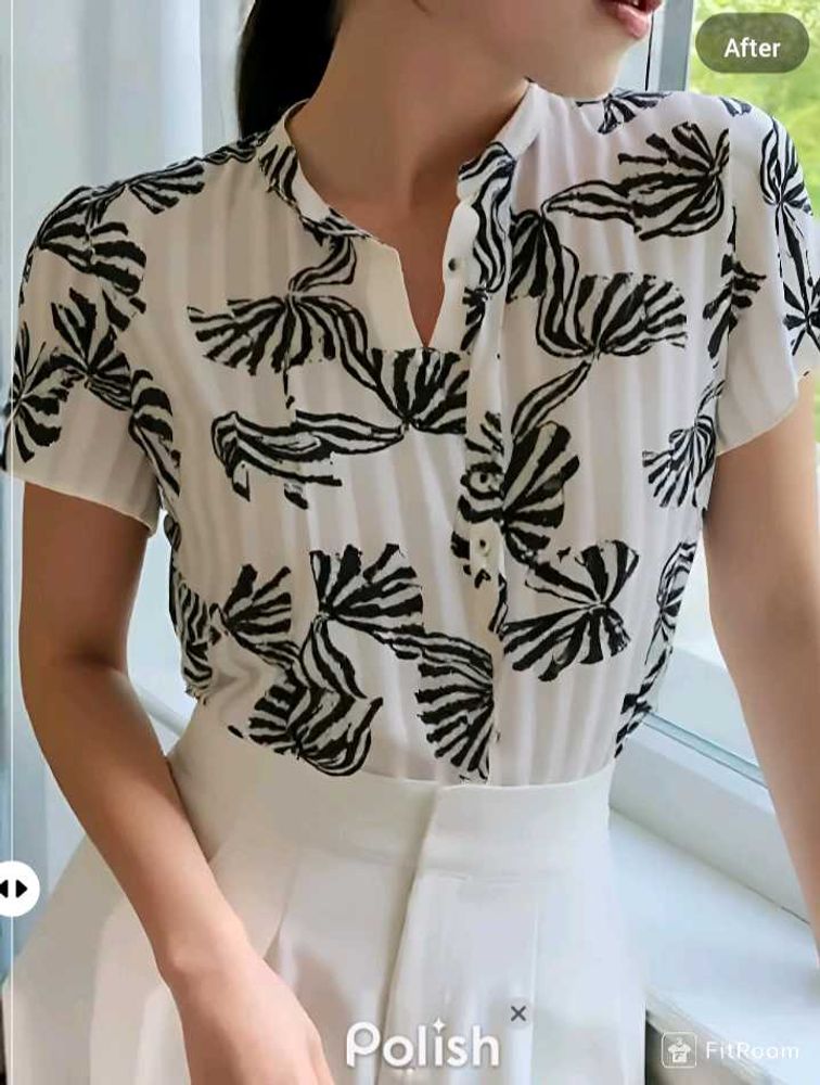 New With Tag Cute Premium Bow Korean Top