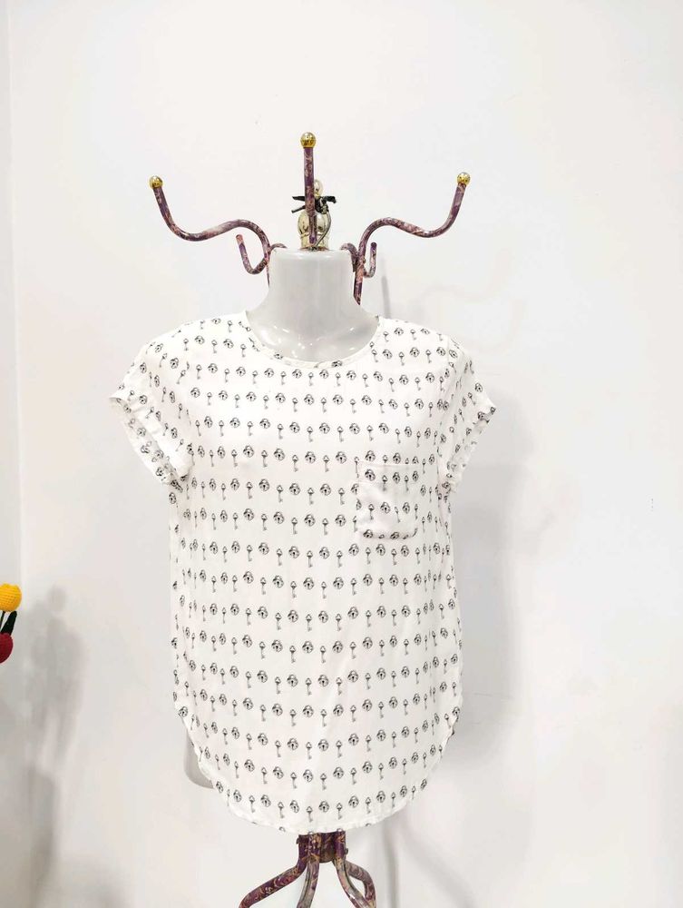 Printed Pocket Blouse