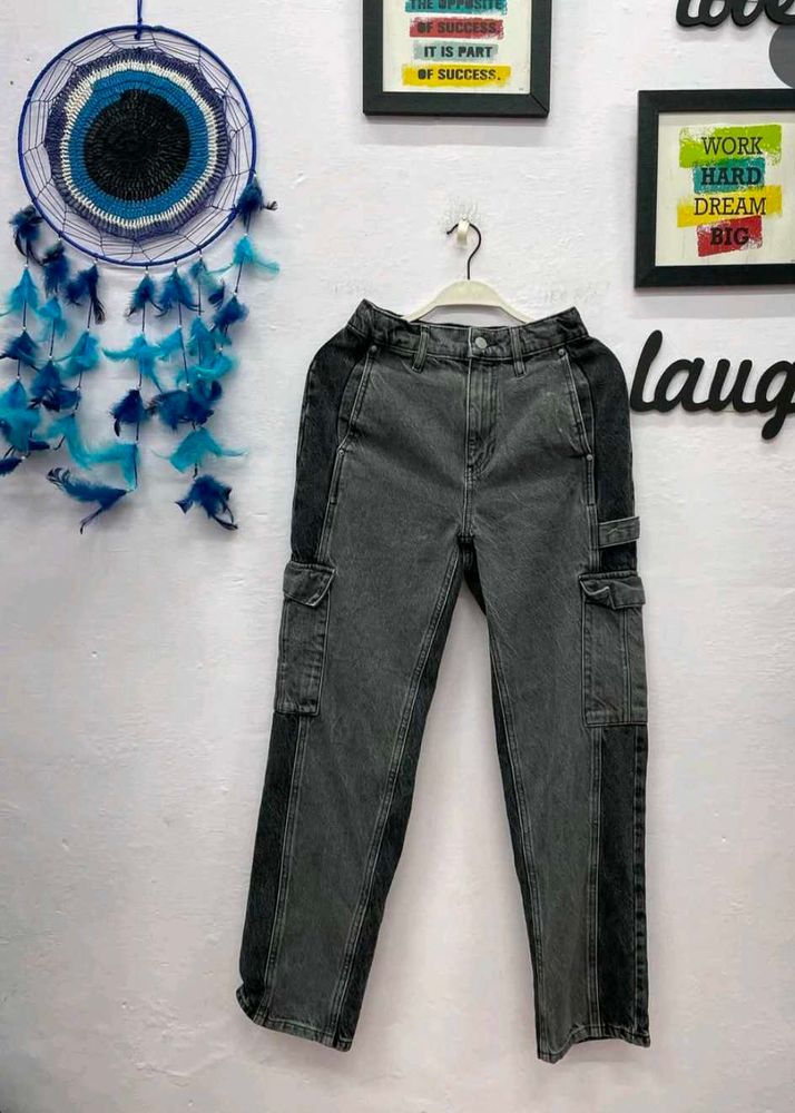 Charcoal Faded Cargo Pants 😍