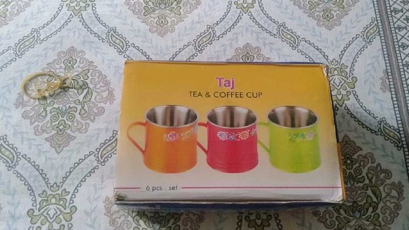 Set of 6 Red Steel Mugs