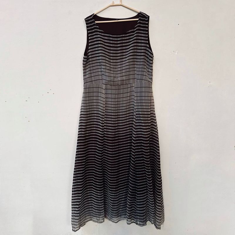 Brown Striped Gown