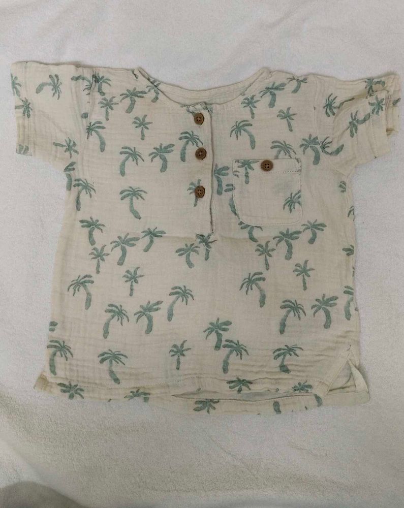 Palm Tree Print Baby Shirt