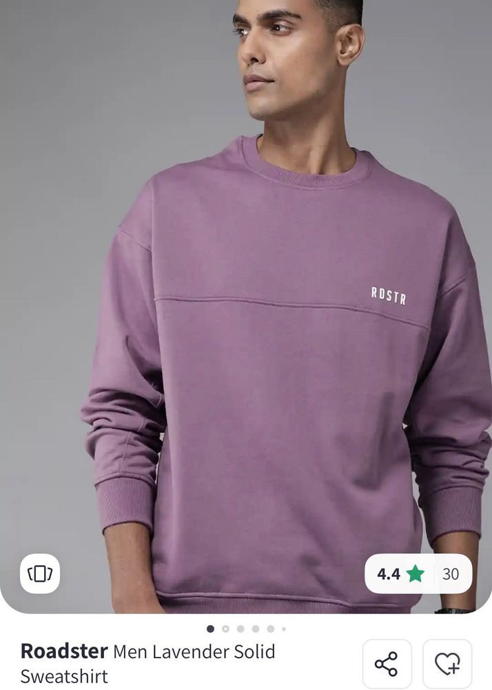 Roadster Lavender men solid sweatshirt