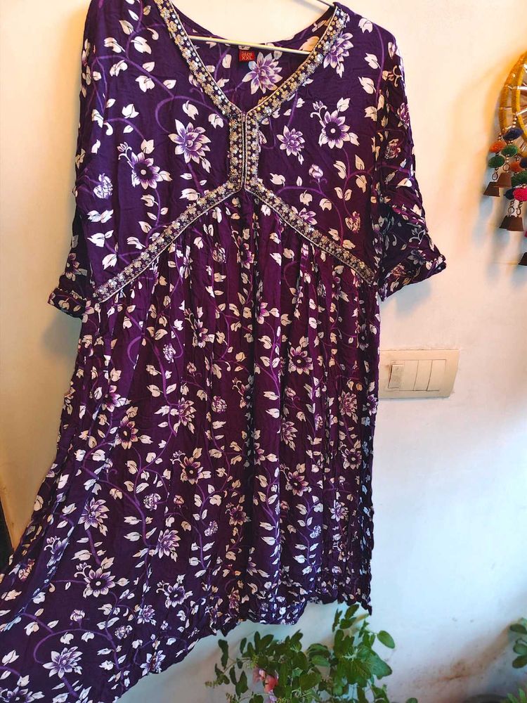 Alia- Cut Floral Print Kurta