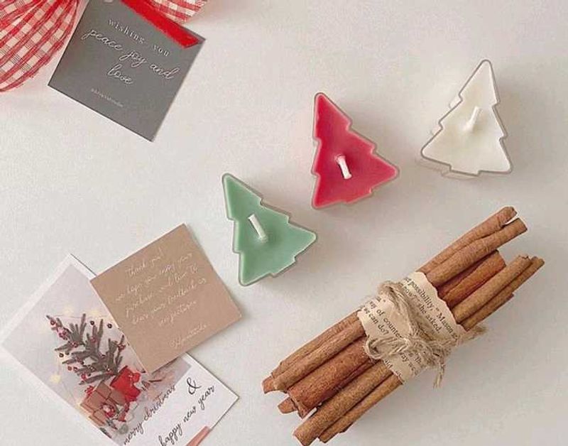 6 pcs Christmas tea light candles