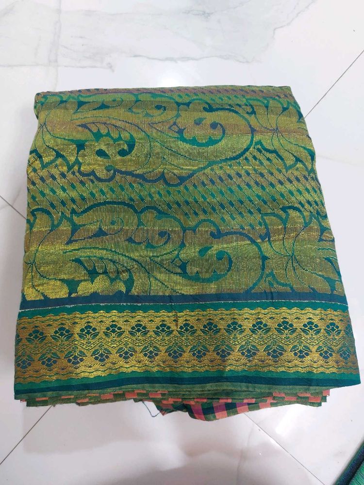 Elegant Green Silk Saree