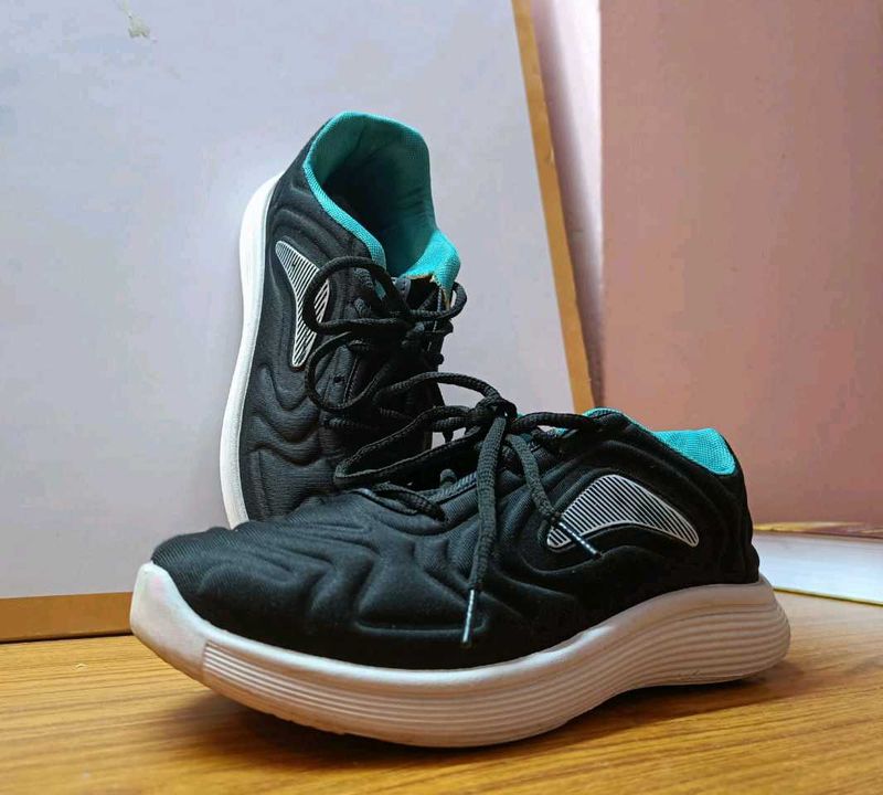 Black &amp; Teal Athletic Sneakers